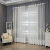 1PC White Embroidered Sheer Curtains Curtains for Living Dining Room Bedroom