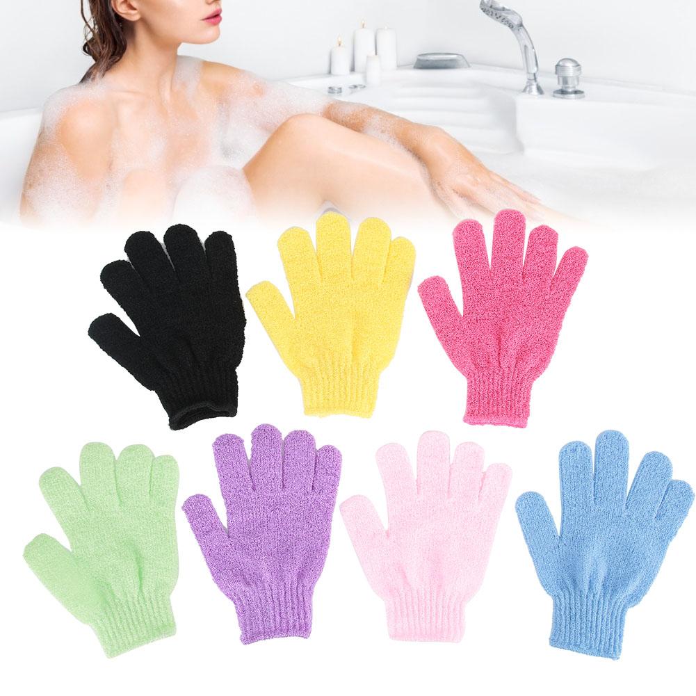 7pcs Bath Glove Shower Body Deep Cleaning Exfoliating Skin Spa Massage Scrub Glove7pcsSet