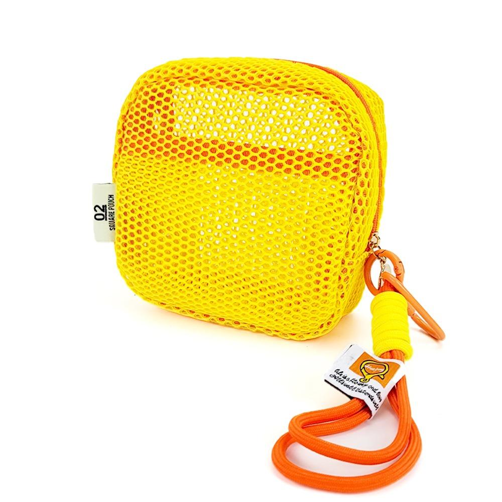 Small Capacity Square Mesh Storage Pouch Portable Clear Mesh Bag Creative Change Storage Bag  Men