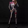 Tuta Jumpsuit Halloween Stampa Teschio Vestibilità Slim 2021