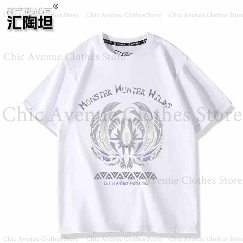 Game Monster Hunter Series Print Tshirt Cotton Summer Tee Short Sleeve Tops Casual Tshirt Casual Clothes Unisex Clothing