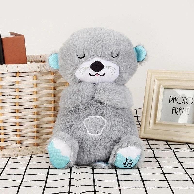 

Breathing and Luminous Cute Little Water Sloth Sleep Music Soothing Doll Toy серый