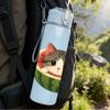 1PC Cat Inside Watermelon Fruit Pattern 750ml Color Plastic Sports Water Bottle Leakproof Flip Straw Lid Suitable for Sports Office Home Use