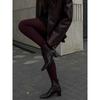 Normcore Retro Wine Red Loose Short Coat Leather Jacket