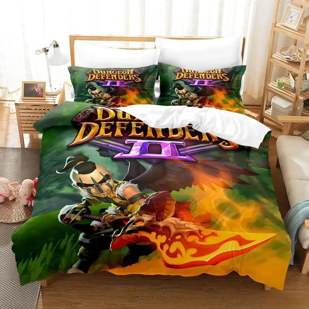 3D Printed Game Dungeon Defenders Bedding Sets Exquisite Bed Supplies Set Duvet Cover Bed Comforter Set Luxury Birthday Gift