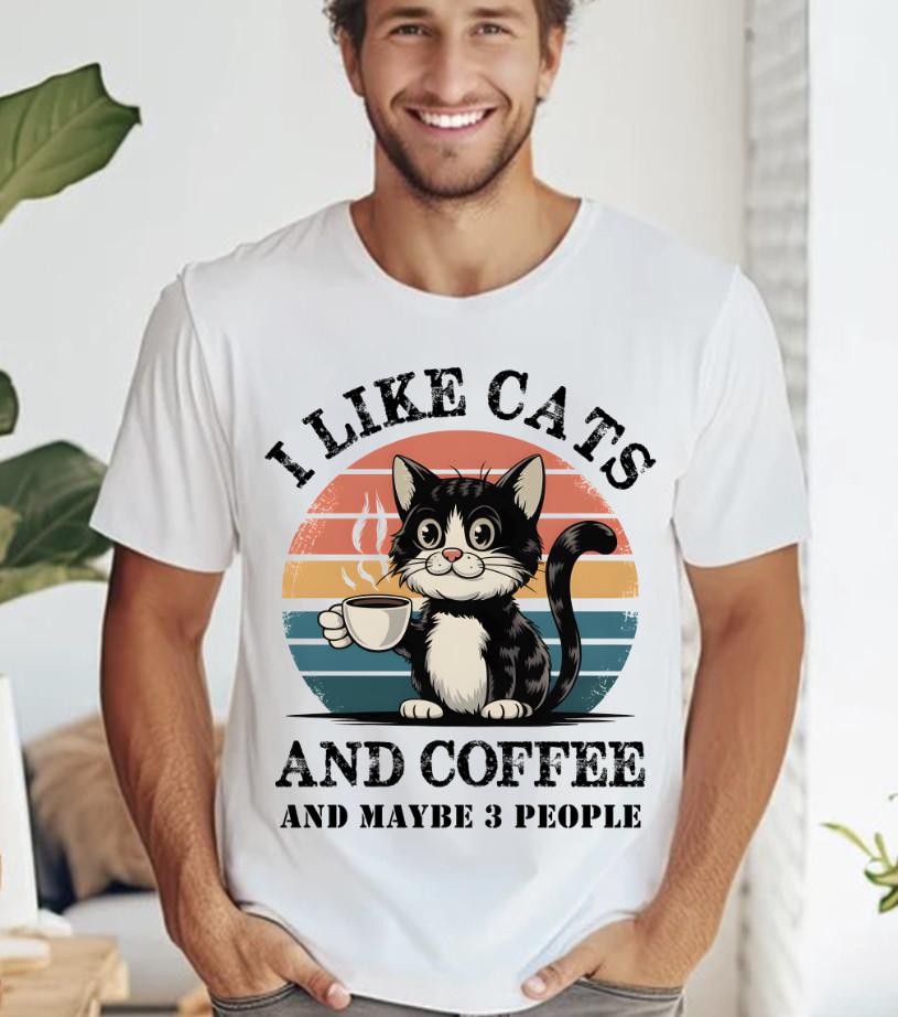 Cat Lovers Shirt Men s Ladies T-shirt Funny I Like Cats Shirt S-5XL, Gildan 5000 Unisex T-Shirt XXXXL