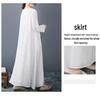 Zen Linen Double Layer Long Dress for Women - Literary Retro Style