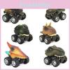 Set Of 6 Dinosaur Model Boomerang Cars Vibrant Mini Toy Gift For Kids