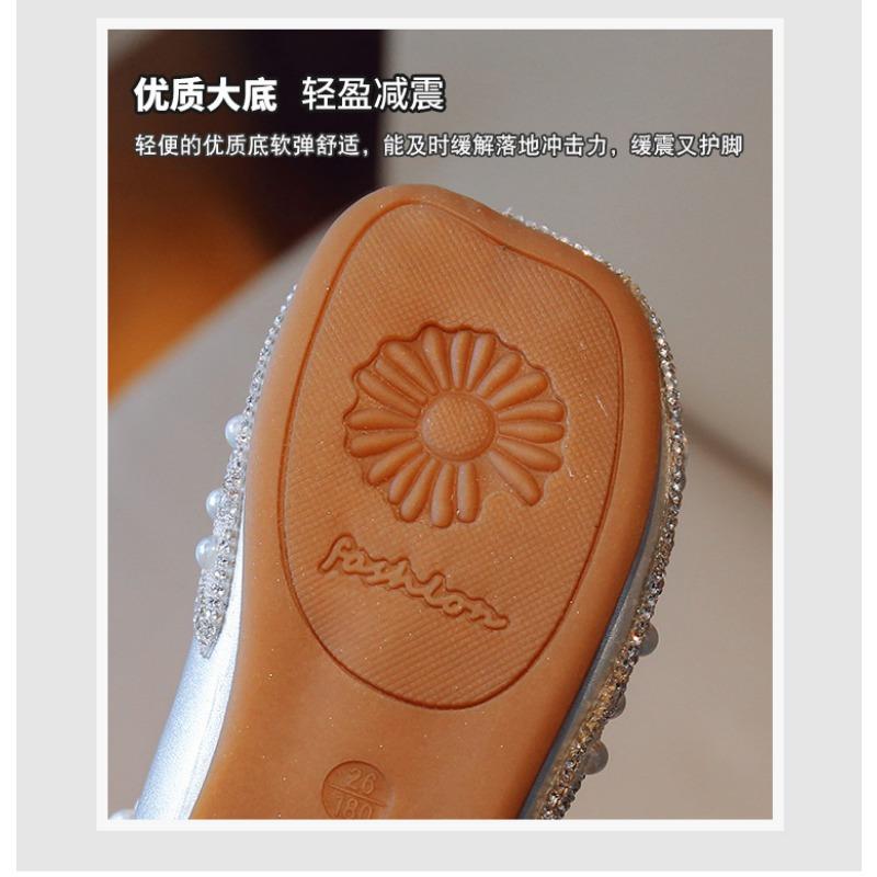 Girls Rhinestone Princess Shoes Spring New Kids Dance Shoes