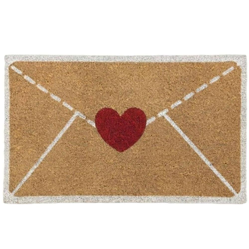 Creative Gift Non-Slip Valentine Rug Wear-Resistant Heart Design Door Mat Envelope Pattern Welcome Floor Mat