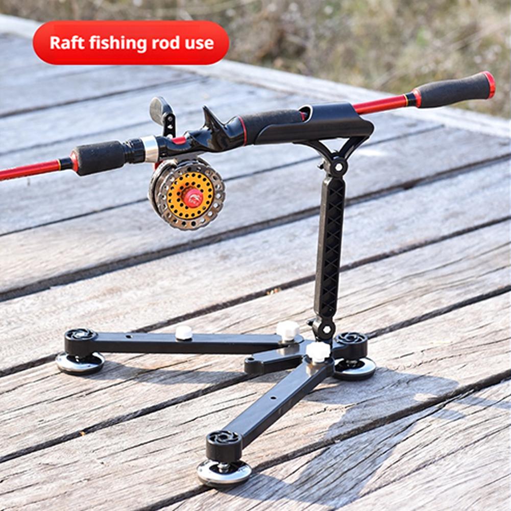 Foldable Ice Fishing Rod Holder with Bell & Flag - Adjustable Ice Auger-Compatible Bracket Portable Winter Fishing Accessories