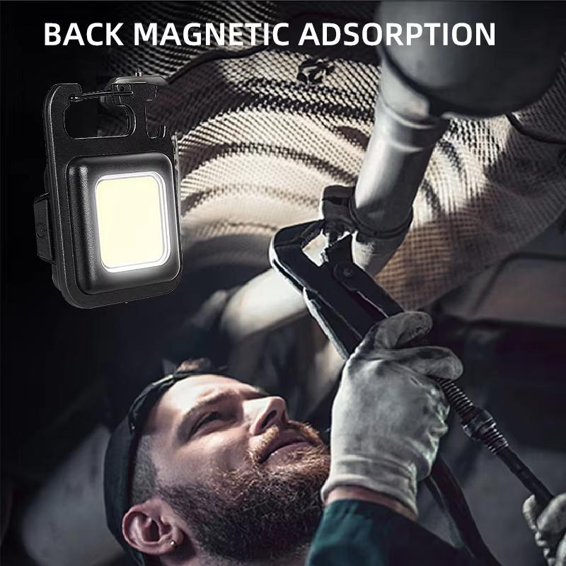 Convenient Carry-on Keychain Camping Light Multi-function COB Rechargeable Emergency Light Mini High Bright Camping Lights