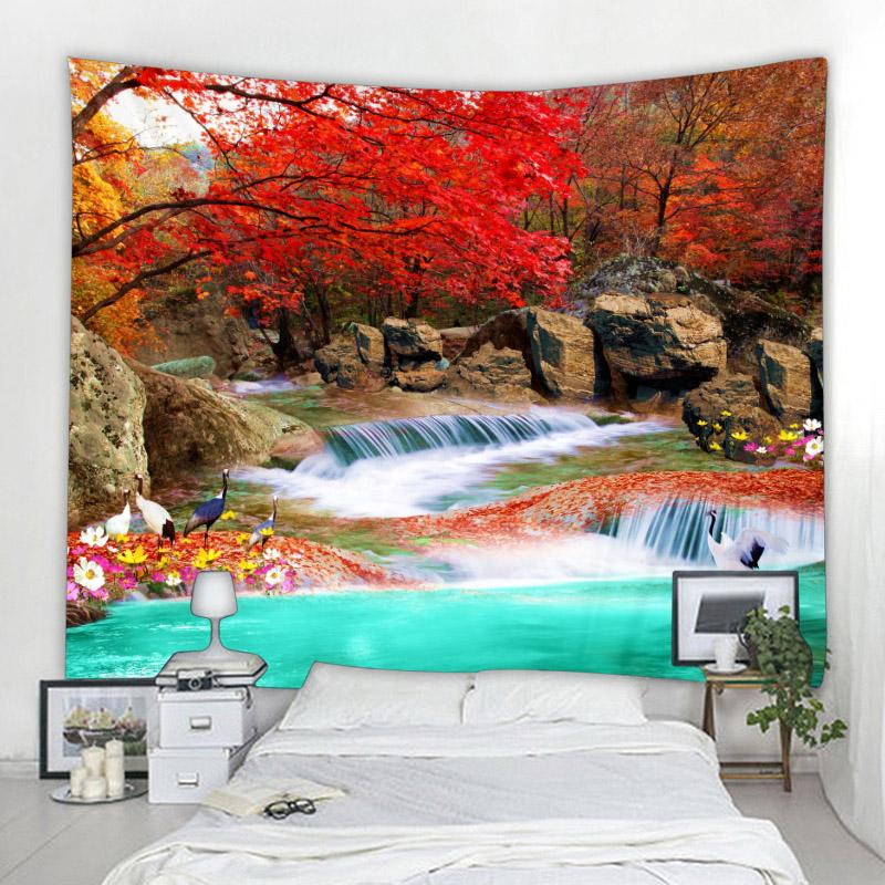 Natural Wall Tapestry Mandala Garden Landscape Bohemian Room Decoration Psychedelic Tapiz Hippie Bedroom Cloth Carpet 8 Sizes