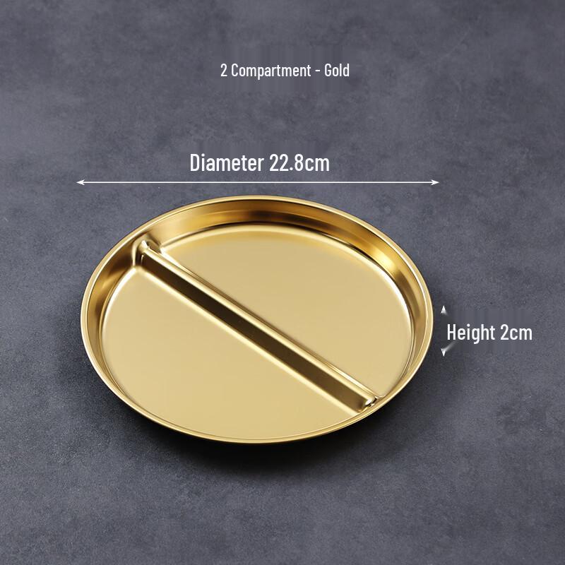 304 Stainless Steel Divided Meal Plate