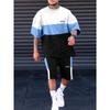 Summer New Casual Men's Short Sleeve Shorts Set T-Shirt Shorts Set ME2-MA1 Comfortable Breathable Fitness Workout Outfit