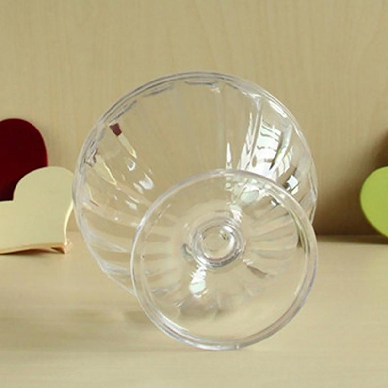 250 ml salátová mísa pro dezertní mlýnek Skleněný pohár s protřepávacím sklem Embosovaný pohár na zmrzlinu