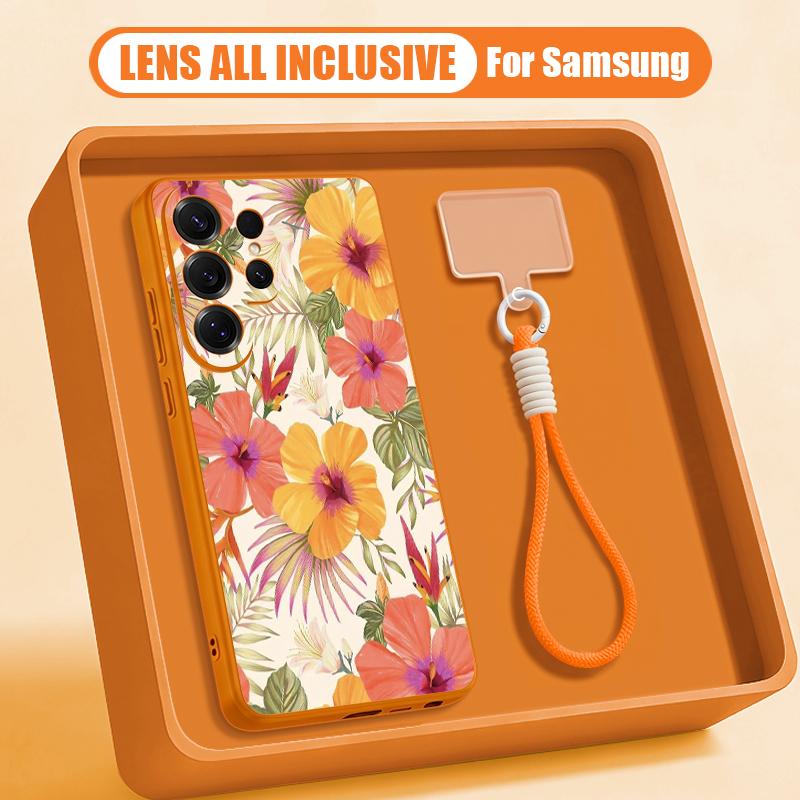 Oil Painting Flower Print Case For Samsung S26 Ultra S25 FE S24 S24 Plus A57 A37 A17 A56 A36 A16 A55 A35 A15 A54 5G Hybrid Magnetic Matte Cover