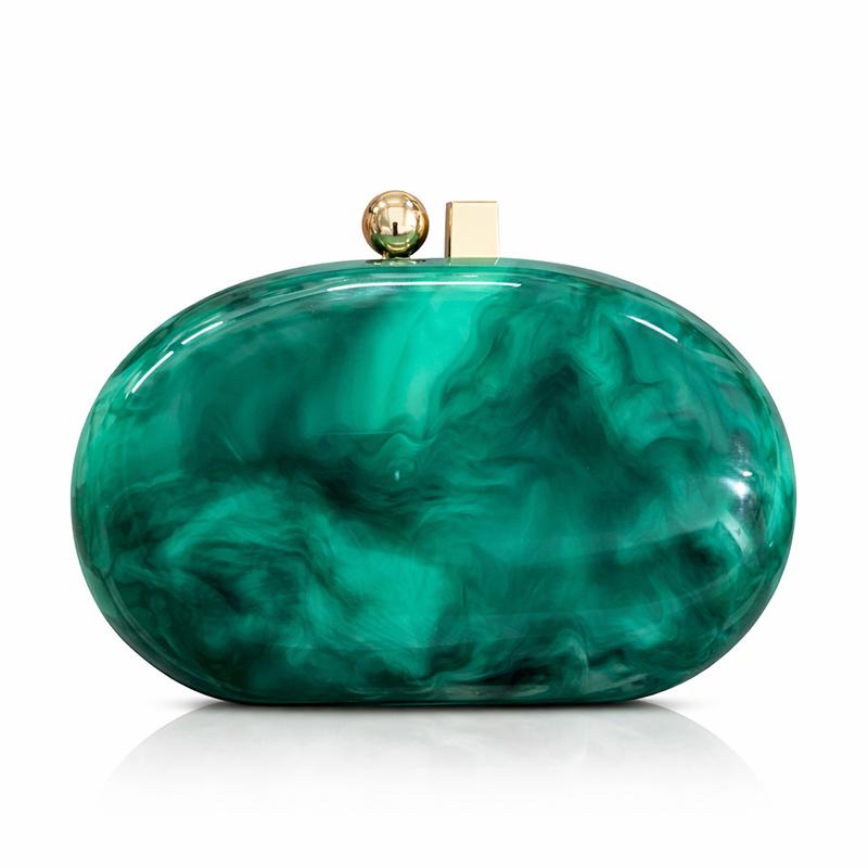 Oval Pearlescent Clutch Shoulder Acrylic Crossbody Evening Bag Fashion Ladies Handbags Woman Luxury Famous Brands Purse New In