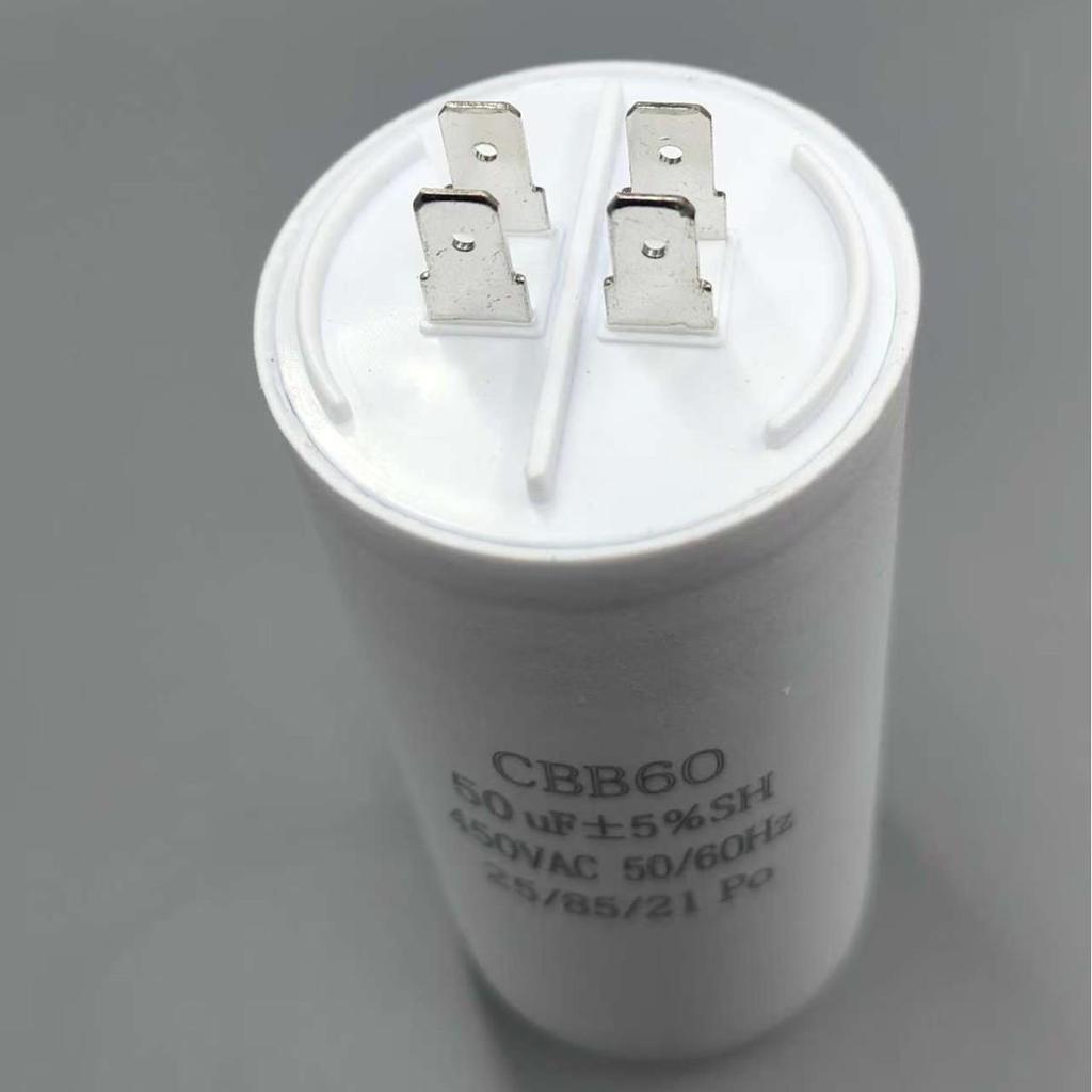 CBB60 Dual Pin 450V Capacitor for Motor Start: 4UF/10UF Washing Machine Water Pump