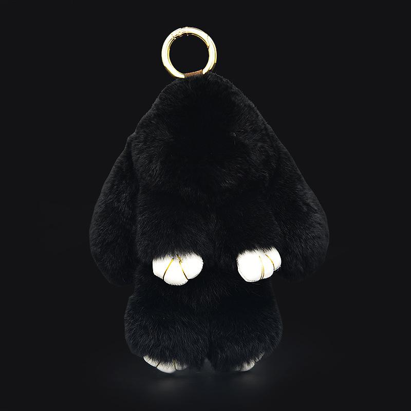 Cute Natural Rabbit Fur Pom Bunny Women Fluffy Rabbits On Bag Car Trinket Jewelry Wedding Party Toy Gift Bag Charm