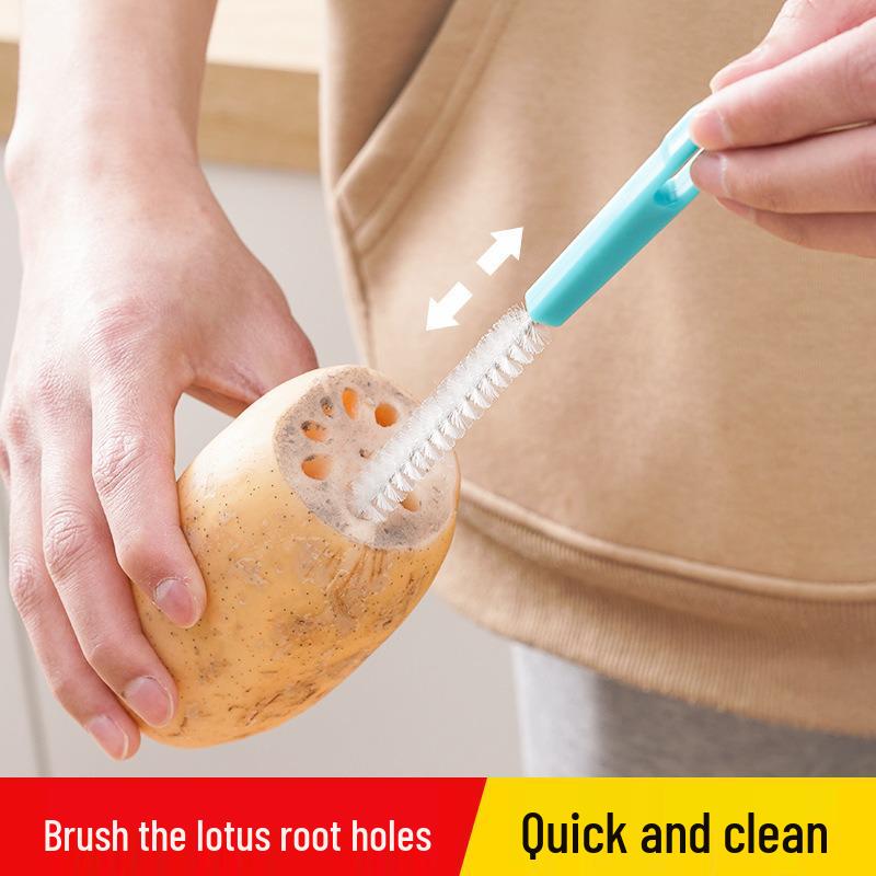 Lotus Root Cleaning Brush Set: Versatile Tool for Lotus Root Holes, Baby Bottles, Straws, and Decorating Nozzles.
