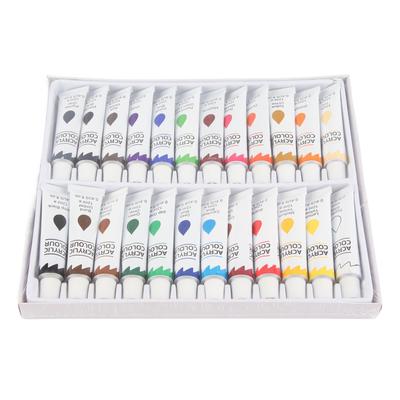 24 Farben 12 ml Acrylpigment DIY Malerei Zeichnung Zubehör Buntes Farbset