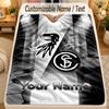Flannel BlanketSC Freiburg FC Custom Name Text Personalized Soft Warm Throw Blanket Home Decor Gift