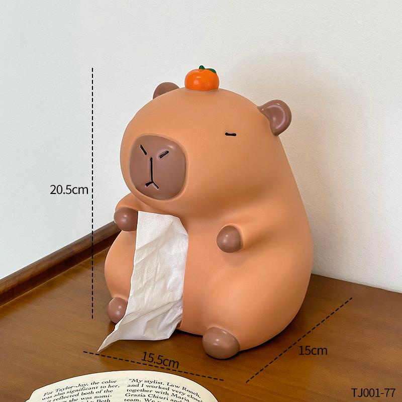 

Cartoon Cute Capibala Tissue Box Home Living Room Desktop Paper Box Storage Decoration and Ornaments