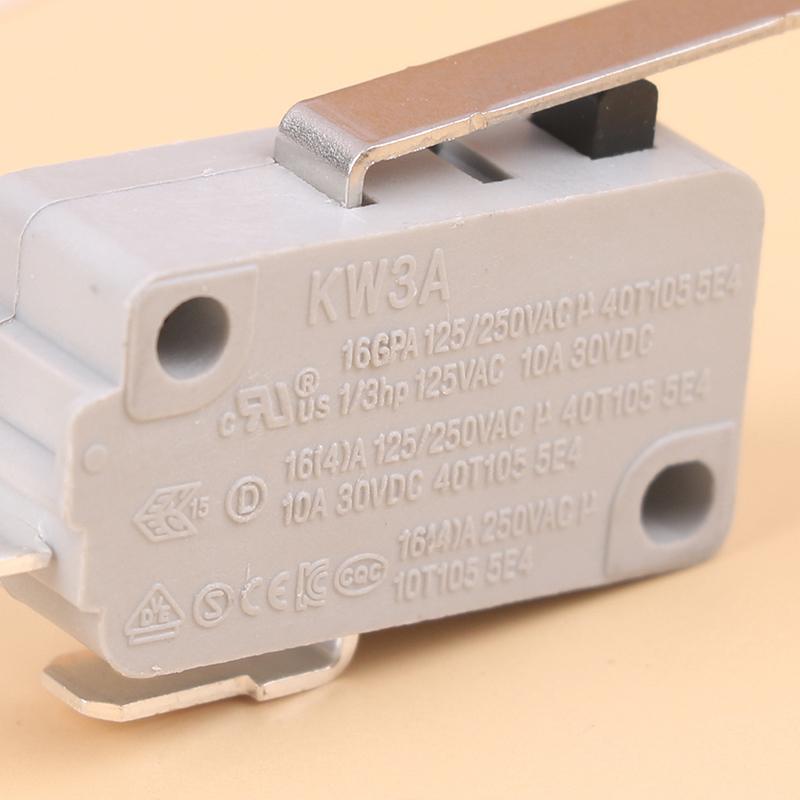 1Pc Kw3A-16A Coffee Machine Microwave Oven Door Micro Switch Normally Open Household Appliances Safety Limit Travel Switch
