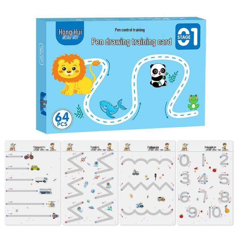 Preschool Pen Control and Tracing Workbook for Kids Ages 3-6: Calligraphy, Drawing, and Coloring Activities