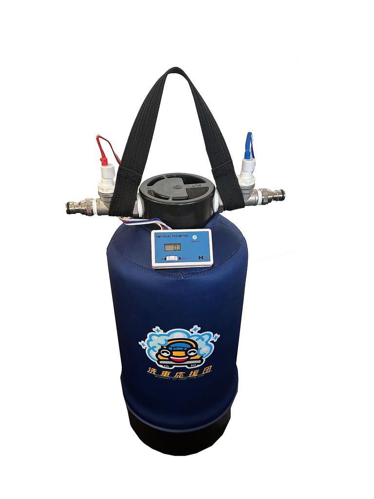 Car Wash Support Group Car Wash Deionizer with 10L FRP TDS 10L Ion Exchange Resin Tank Cover Tank, Meter, Included, Included, Pre-Assembled