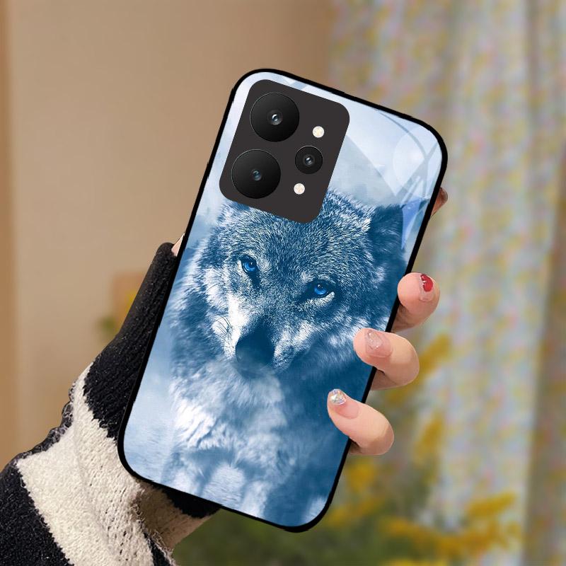 Luxus Gehärtetes Glas Hülle Für Realme 15 5G RMX5106 RMX5105 Handyhülle Vollständig Schützend Stoßfest Hülle Fundas Cartoon Capa