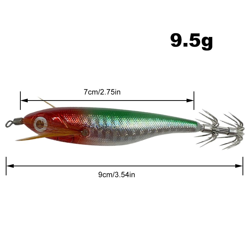 

5-20pc Squid Jig Hooks Luminous Wood Shrimp Hard Bait Fishing Lures Hooks Squid Lure Artificial for Fishing Freshwater Saltwater 5pcs