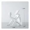 Abstract Sculpture Matte Human Figurine Modern Seated Statue for Art Lovers, Homeowners, Living
