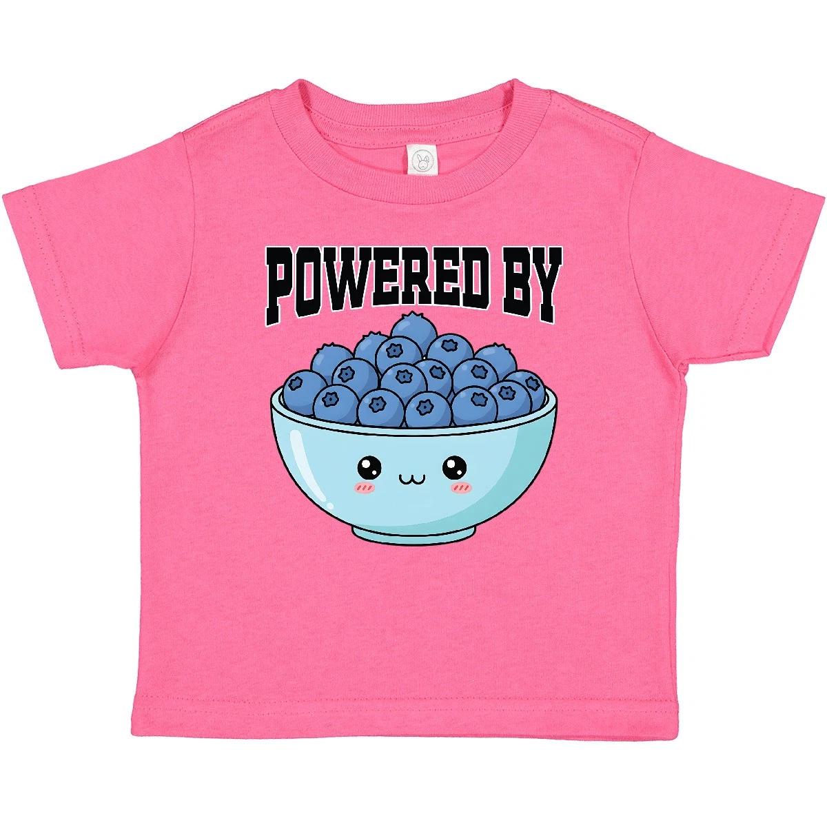 Inktastic Blueberries Cute Powered By Baby T-Shirt Blueberry Fruit Breakfast 130