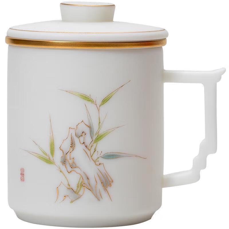 White Porcelain Tea Mug with Lid