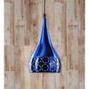 Metall Schnitt Hängelampe Deckenpendelleuchte, 6" Klein, Blau, 2er-Pack