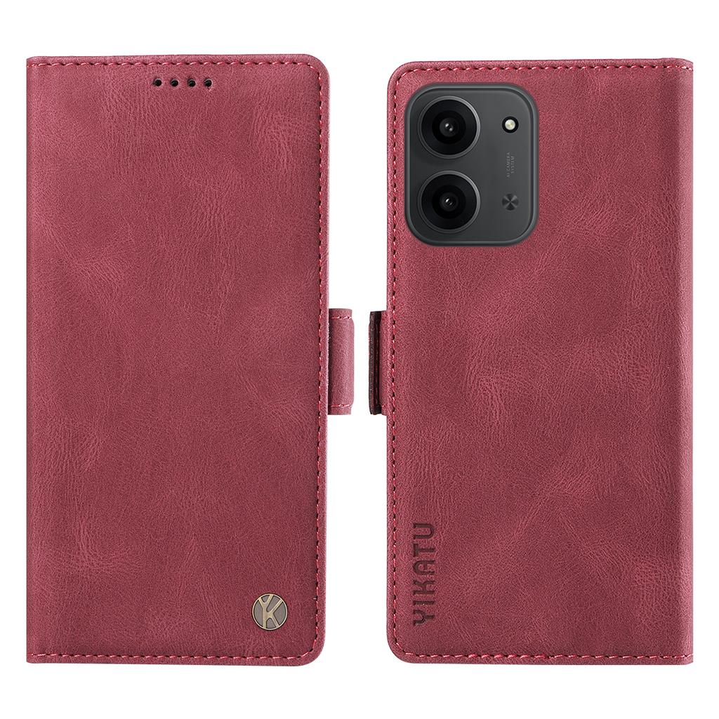 For Xiaomi Redmi 15C 4G (173mm) Leather Case YIKATU YK-005 Skin-touch Feeling Wallet Phone Cover