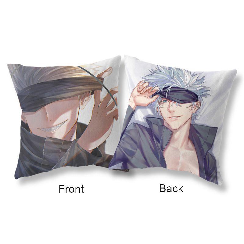 Vibrant 45x45cm Jujutsu Kaisen Cushion Cover With Double Sided Japanese Anime Design For Home Decor