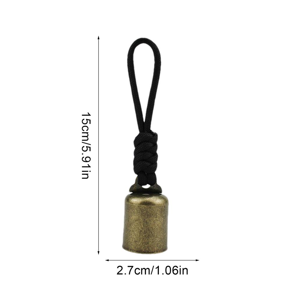 

Hiking Bell for Bag Loud Bear Bell Vintage Metal Hiking Bell Outdoor Supplies Multi-Purpose Survival Bag Pendants with Silencer чёрный