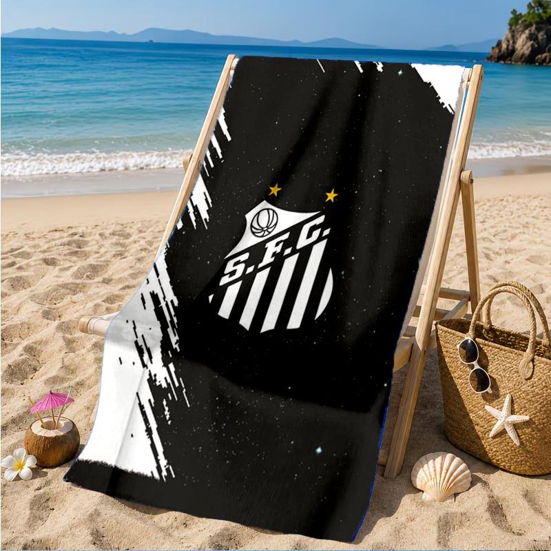 Powerful Football Crest Design Printed Microfiber Beach Towel, Soft And Absorbent, Quick-Dry, Ideal for Summer Travel, Beach Essential, Swimming Pool
