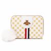 New Contrasting Color Women's Wallet, Fashionable Printed Bee Label Change Bag, Hairball Decorative Card Bag, One Piece.