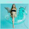 New Glittery Clear Unicorn Ride-on Floaty Raft Adult Inflatable Swimming Tube Stock