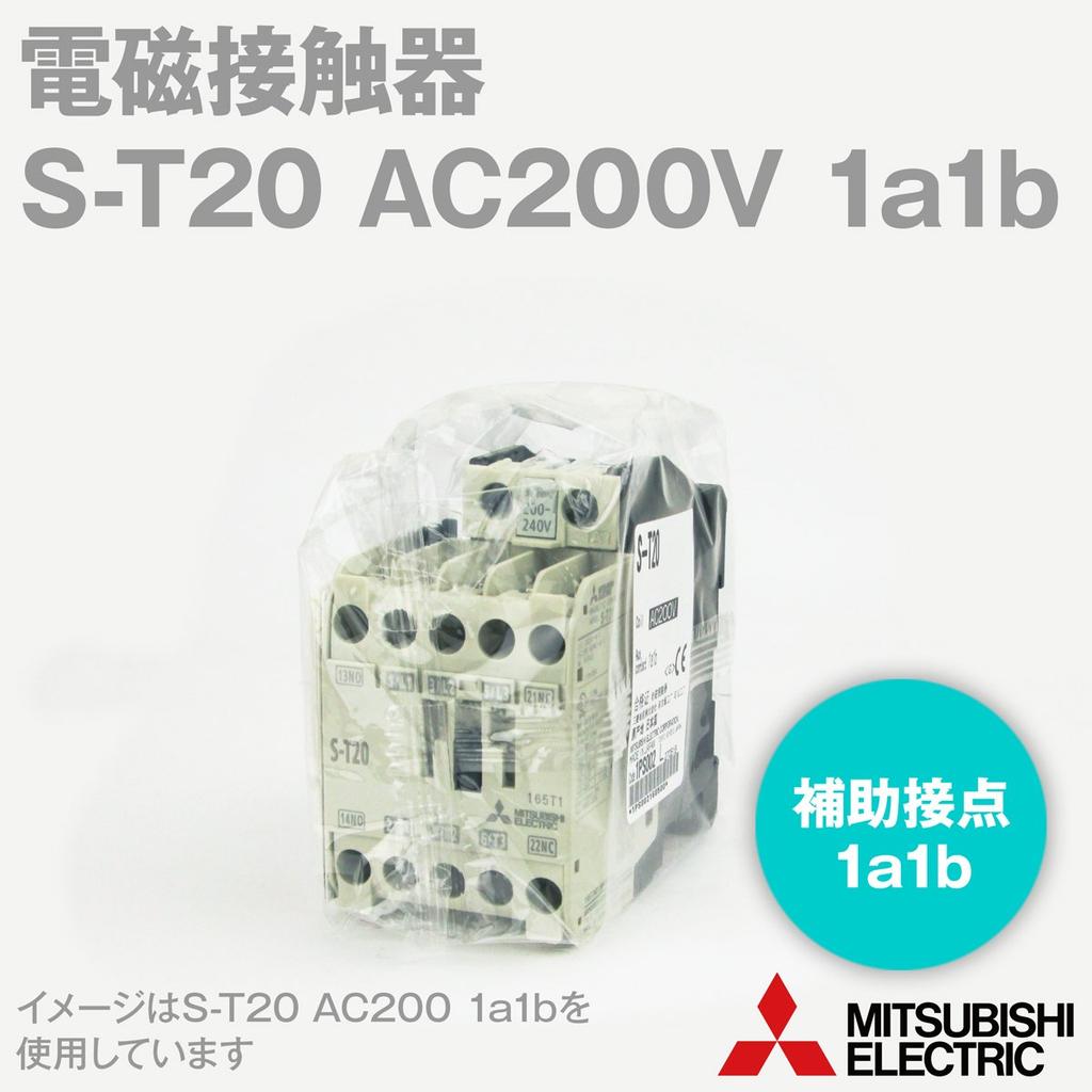 Mitsubishi Electric AC200V 1a1b Magnetic Contactor Rating Part Protection NN S-T20 (Auxiliary Contact 1a1b) (Typical 18A) (DIN Rail/Screw Mounting)