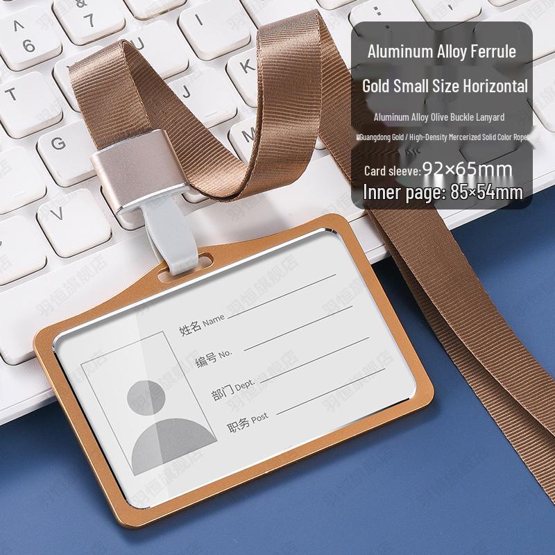 Aluminum Alloy ID Badge Lanyard with Card Holder