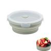 Roczential Portable Silicone Heat Resistant Folding Bowl Cup with Lid