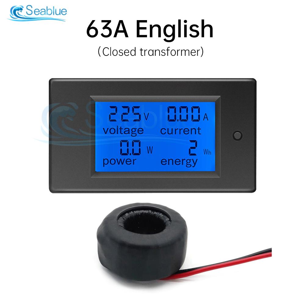 

PZEM-061 32A 63A AC 80-260V Digital LCD Display Voltmeter Ammeter Wattmeter Power Energy Meter 110V 220V Volt Current Tester