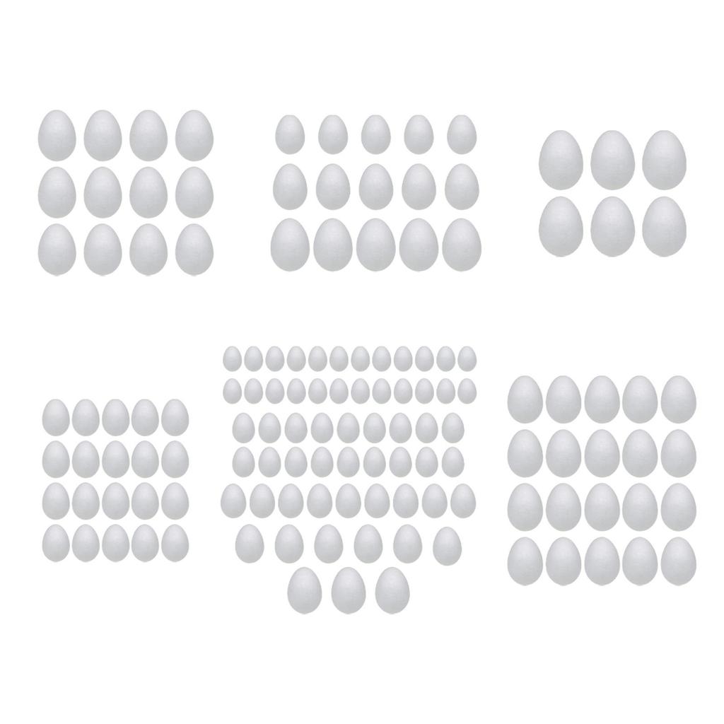 Easter Eggs White Foam Ornaments DIY Painting Set for Classroom Activities and Holiday Crafting Supplies