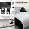 800g/m² Black Motorcycle HD Printed Carpet, Kitchen Rugs, Yoga Mat, Non-Slip Bathroom Mats, Absorbent Washable Polyester Rug for Bathroom, L