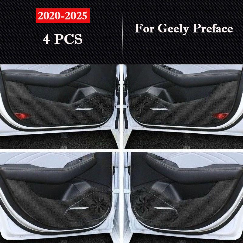 

For Geely Preface 2020 - 2026 Car Door Anti Kick Pad Glove Box Protection Stickers Interior Accessories Scratch Resistant Film